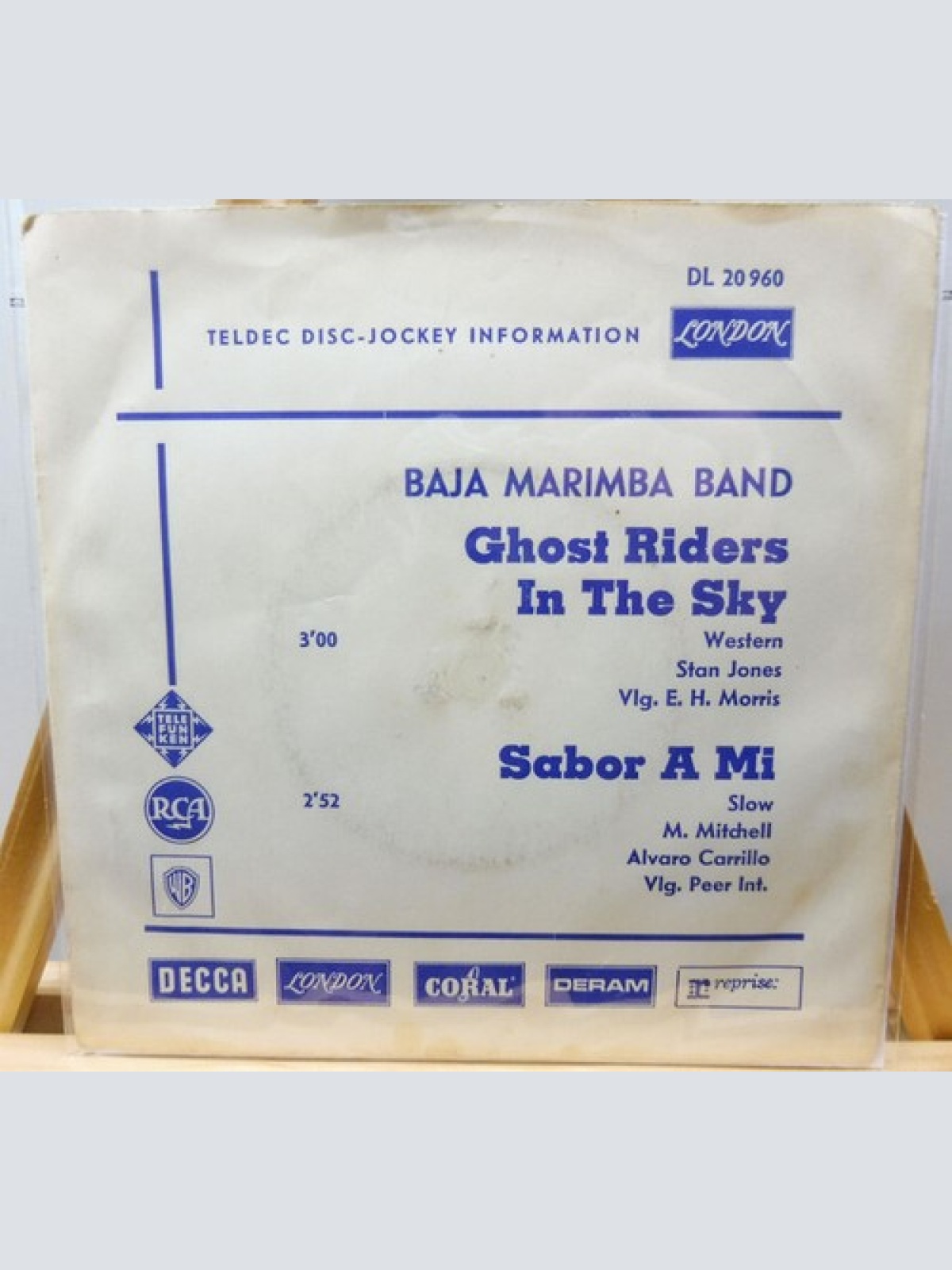 7", Single, Promo Baja Marimba Band - Ghost Riders In The Sky / Sabor A Mi