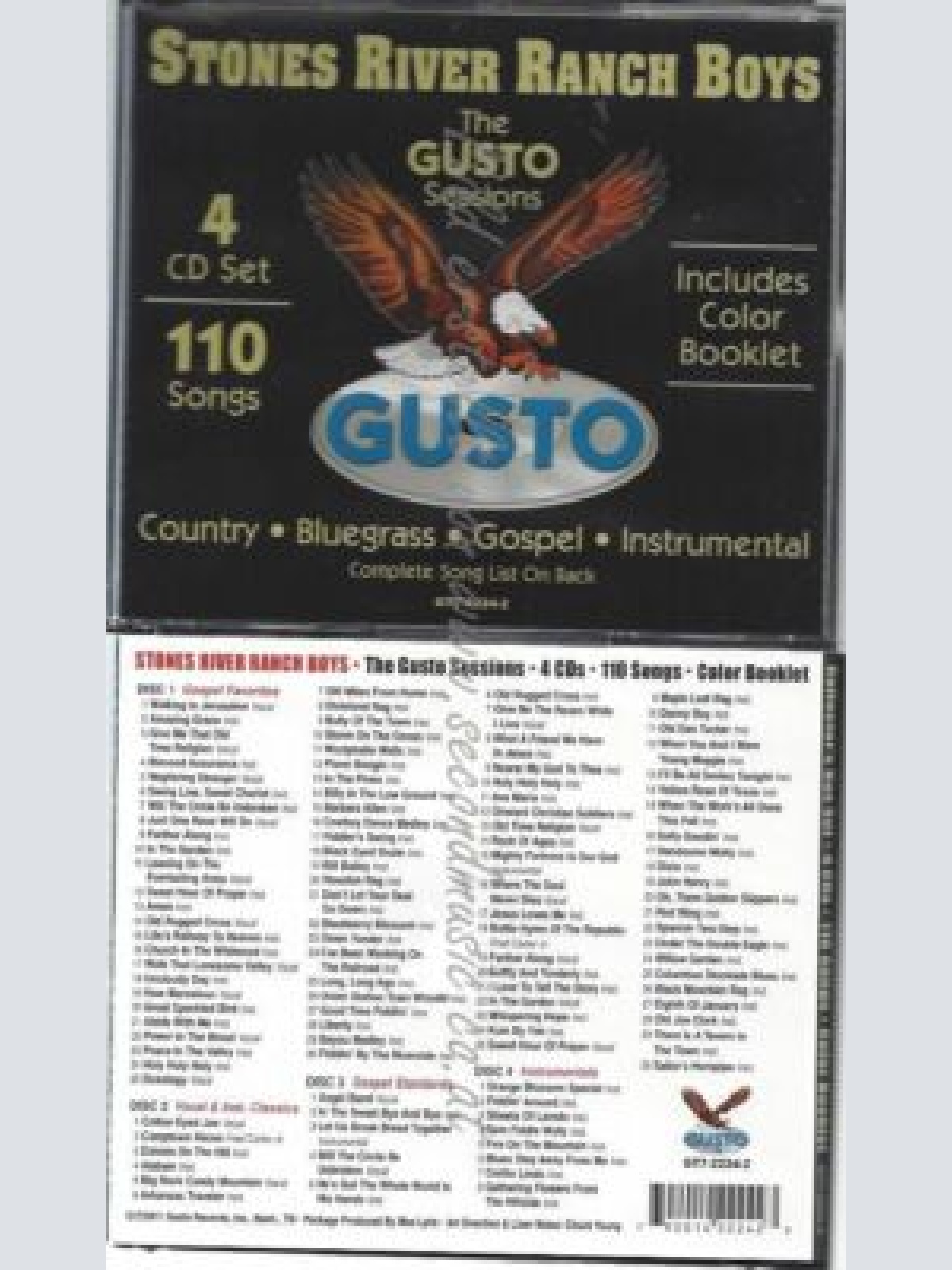 CD--STONES RIVER RANCH BOYS--GUSTO SESSIONS