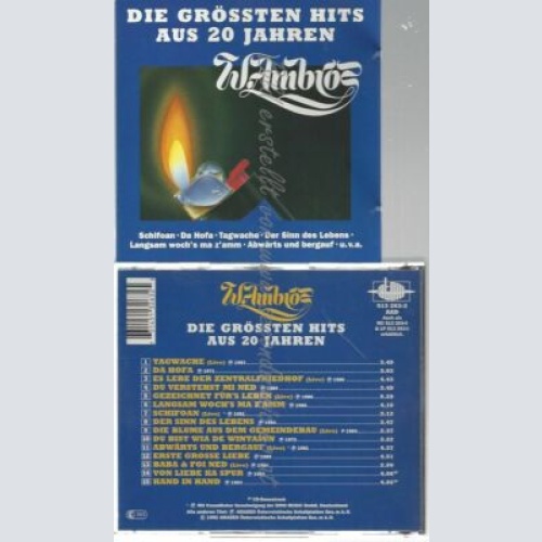 CD--WOLFGANG AMBROS--GROESSTEN HITS AUS 20 JAHREN