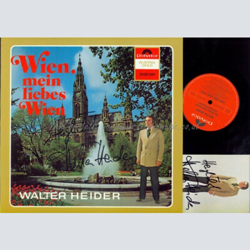LP--  Walter Heider /  Wien mein liebes Wien // signed +Autogrammkarte