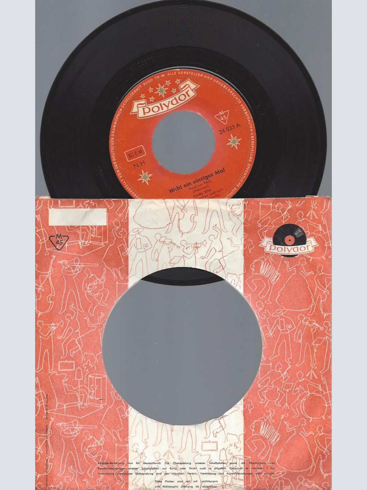 7"   Cindy Ellis  Nicht Ein Einziges Mal