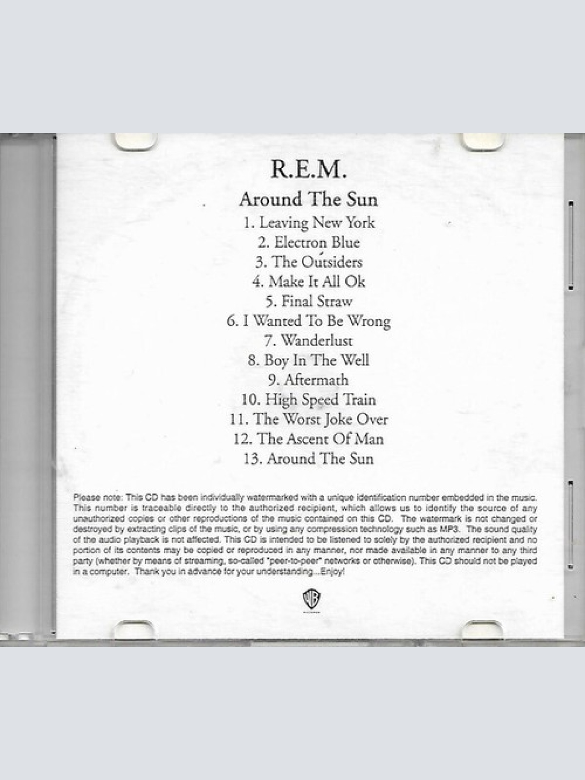 CD, Advance, Album, Wat R.E.M. - Around The Sun