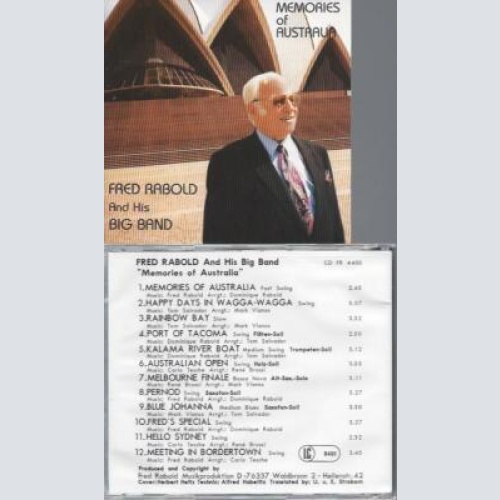 CD -Fred Rabold And His Big Band – Memories Of Australia