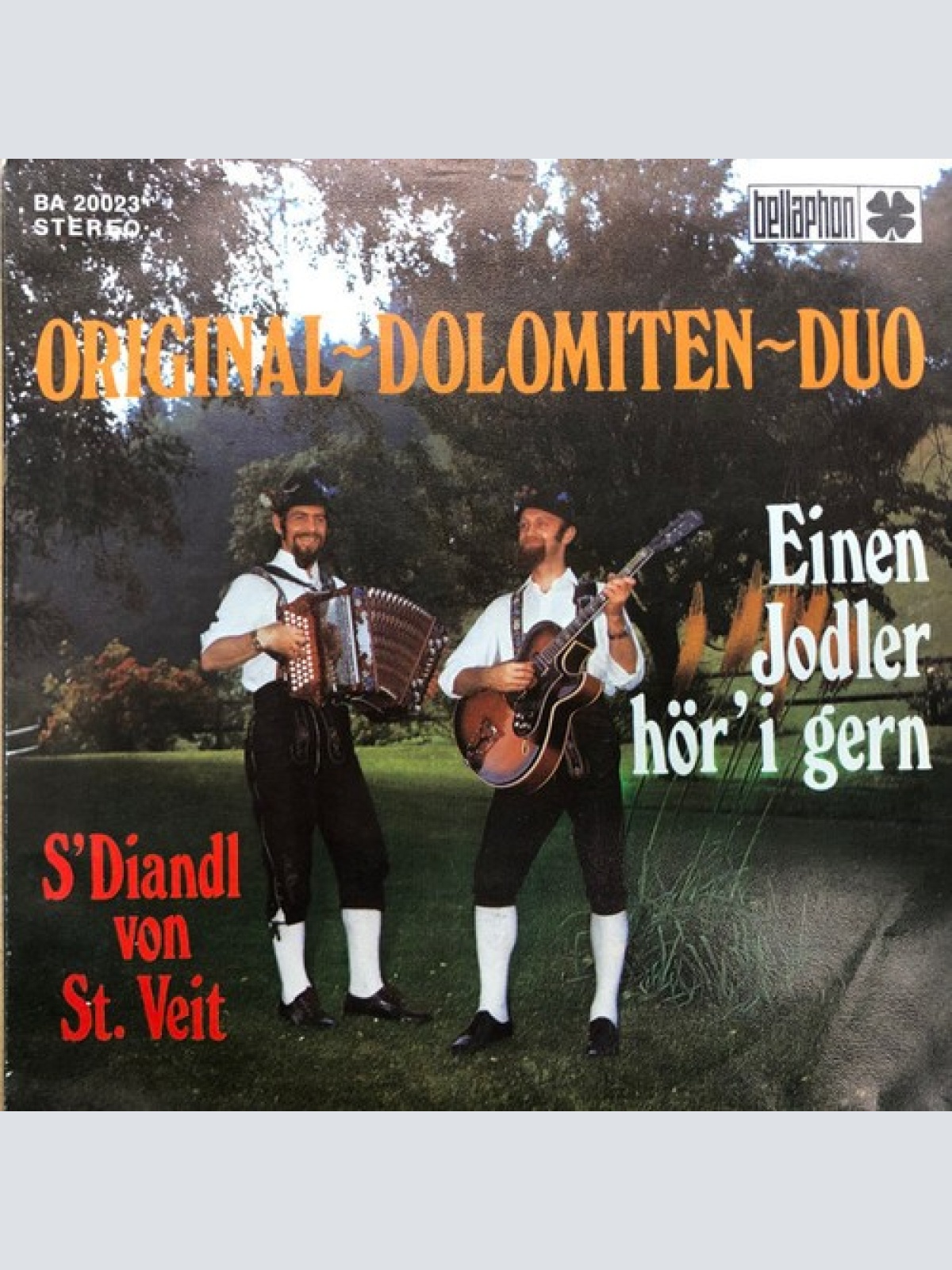 7", Single Original Dolomiten Duo - Einen Jodler hör i gern / S´Diandl von St...