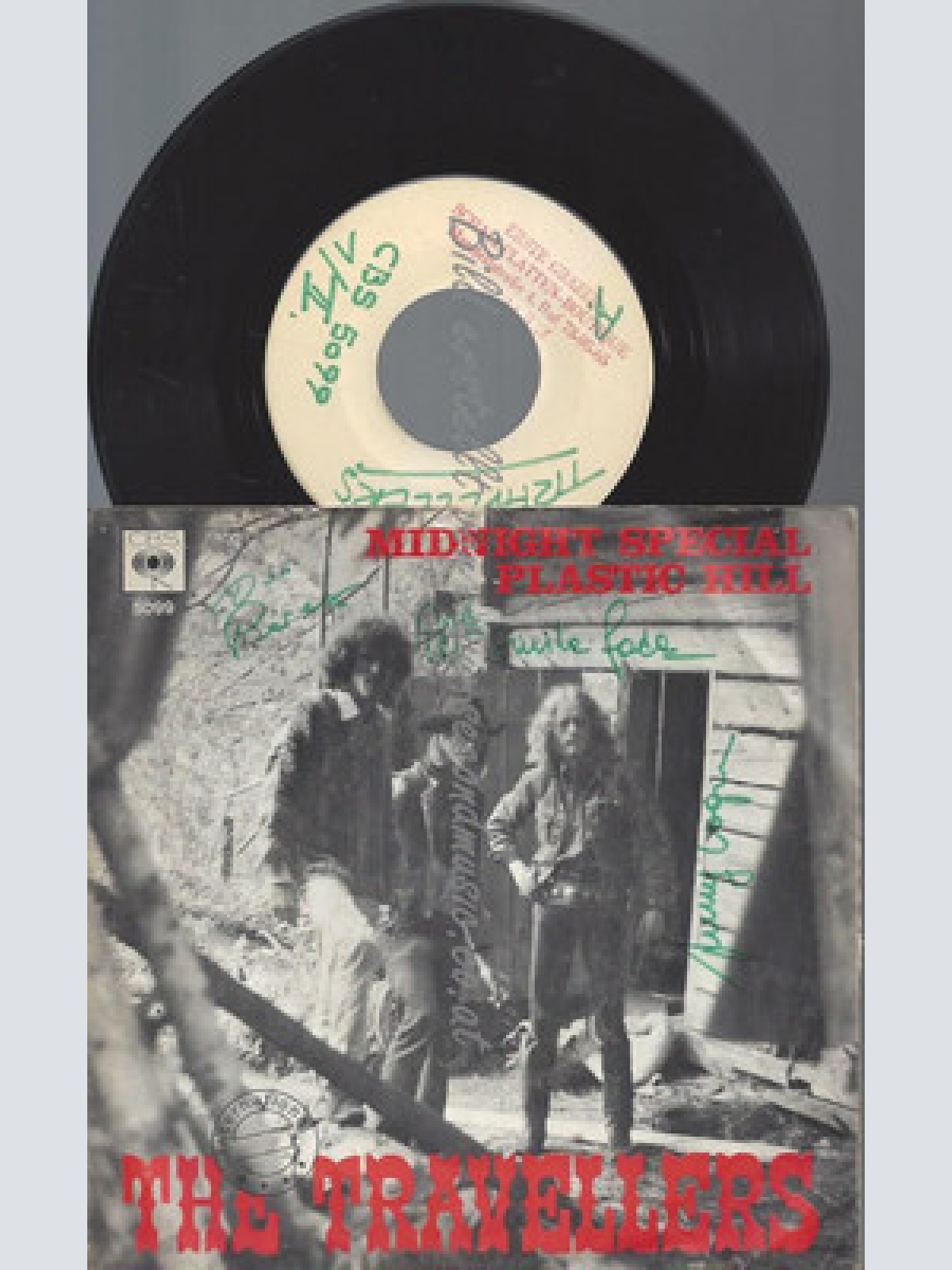 7"--THE TRAVELLERS // MIDNIGHT SPECIAL // CBS 5099/ PROMO MIT AUTOGRAMMEN