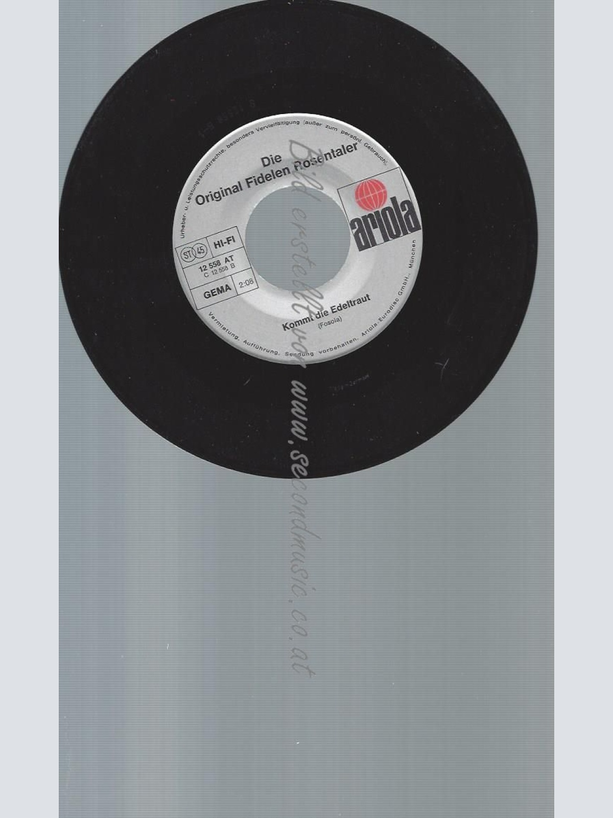 7"  ORIG FIDELEN ROSENTALER KOMMT DIE EDELTRAUT