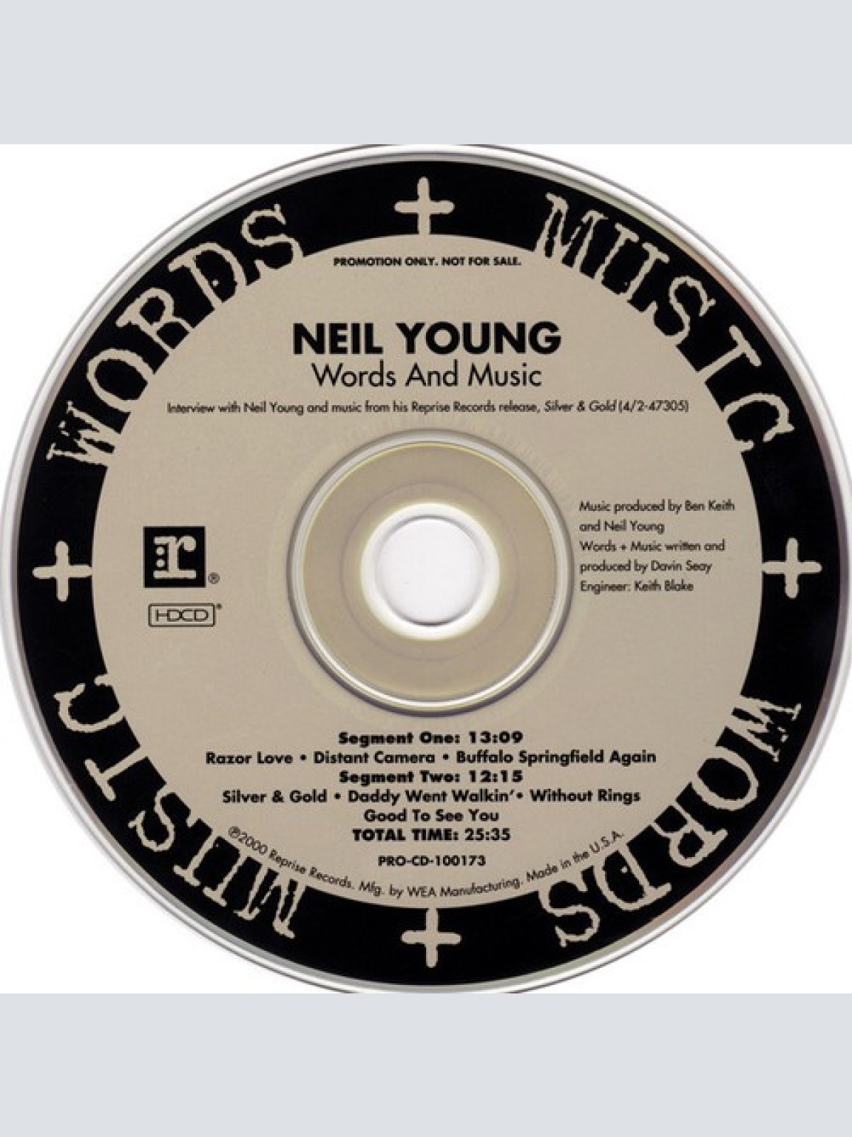 HDCD, Promo Neil Young - Words + Music