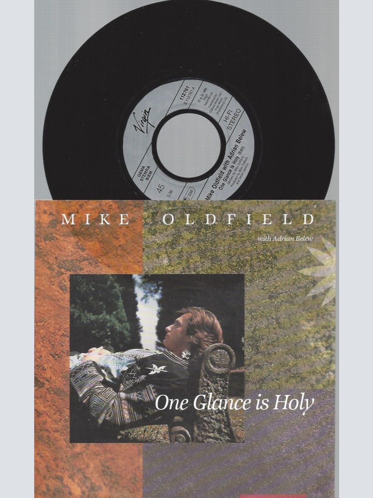 7"  Mike Oldfield With Adrian Belew  One Glance Is Holy