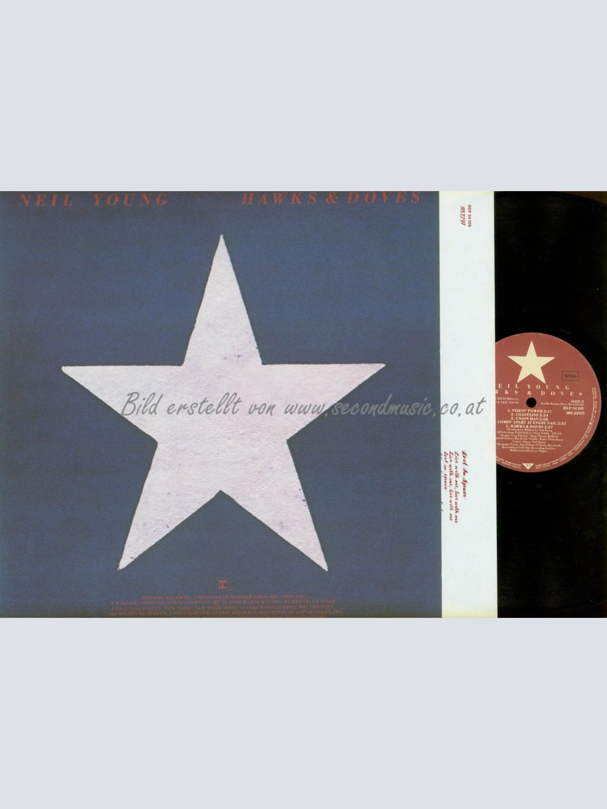 LP--NEIL YOUNG HAWKS & DOVES // OIS // DE