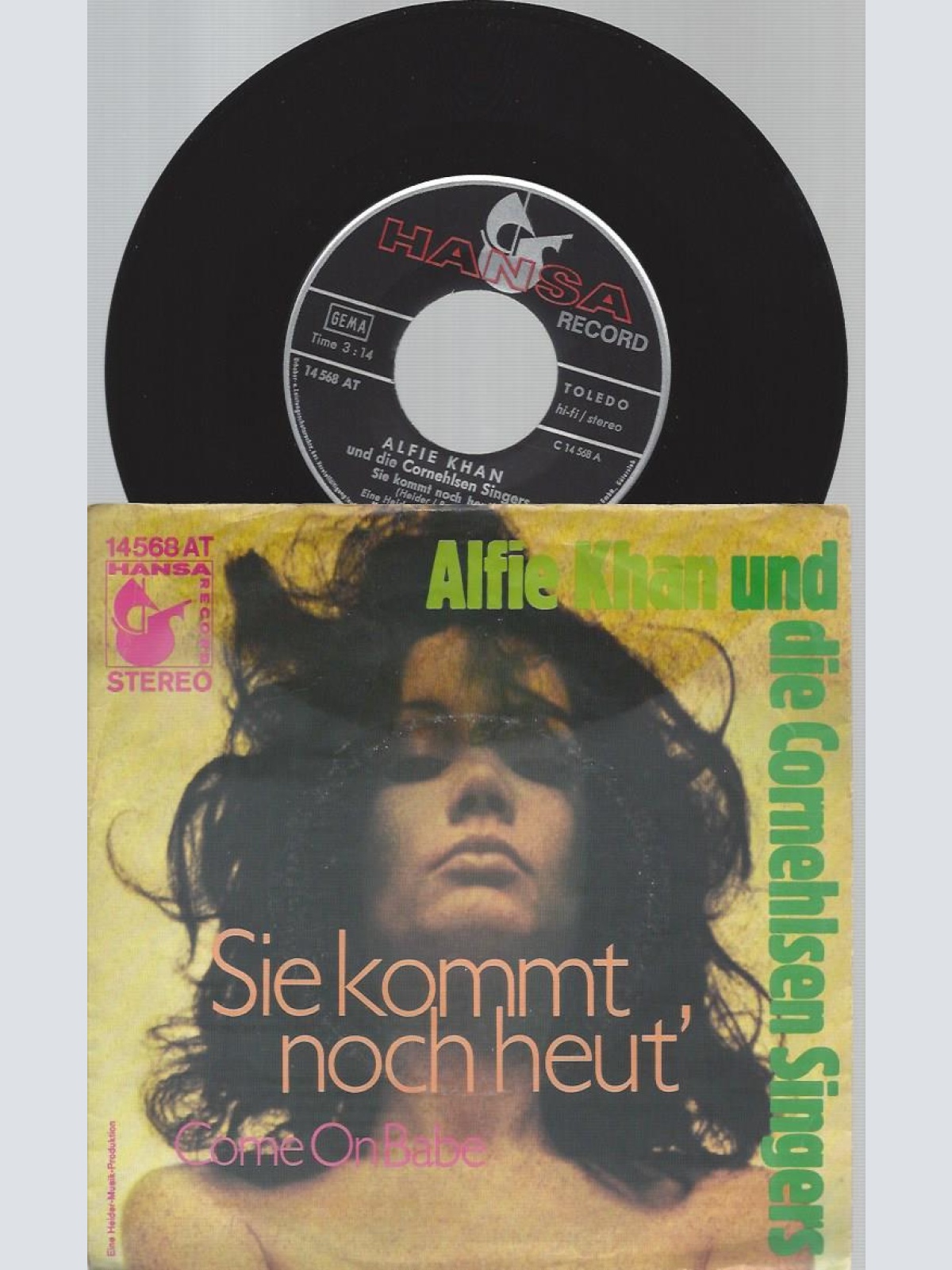 7"  Alfie Khan Und Die Cornehlsen Singers – Sie Kommt Noch Heut'