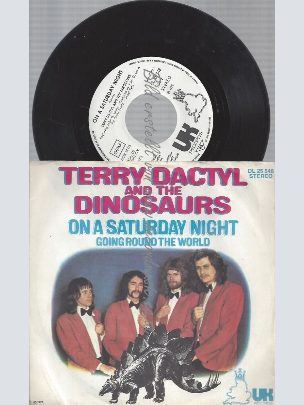 7"  Terry Dactyl And The Dinosaurs – On A Saturday Night //PROMO