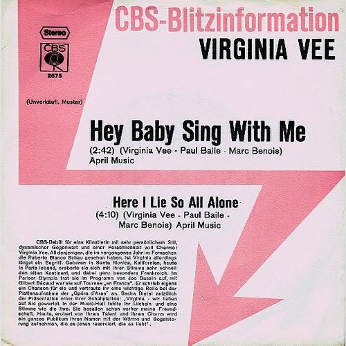7", Single, Promo Virginia Vee - Hey Baby Sing With Me