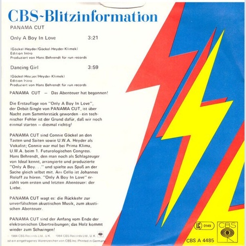 7", Single, Promo Panama Cut - Only A Boy In Love