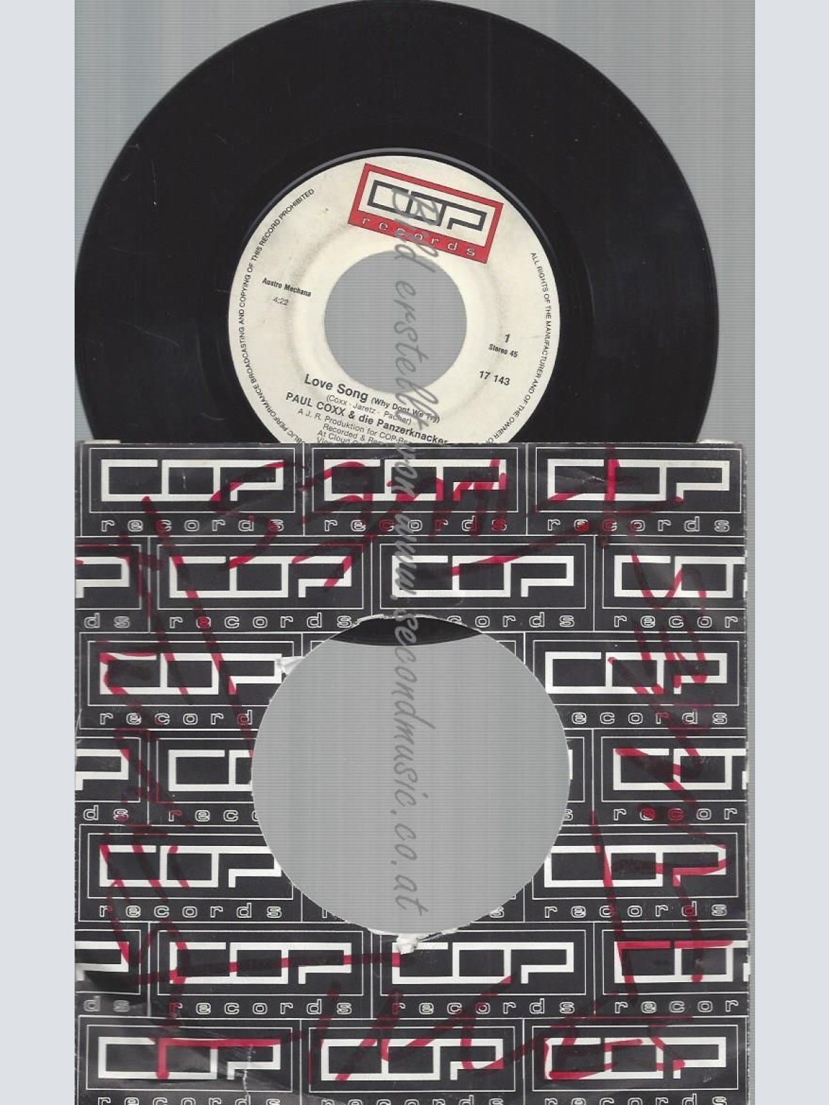 7" PAUL COXX & DIE PANZERKNACKER  LOVE SONG