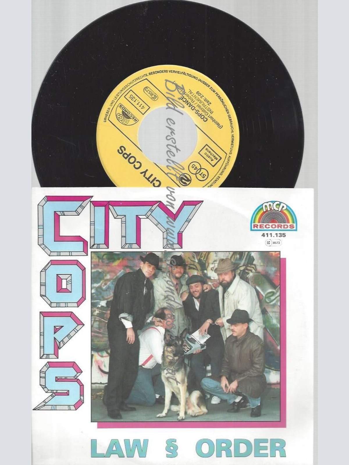 7" CITY COPS LAW & ORDER // MIT WIDMUNG