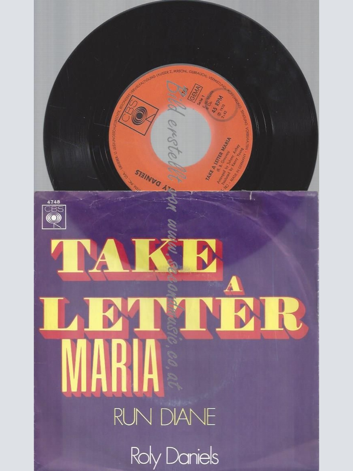 7" Roly Daniels – Take A Letter Maria