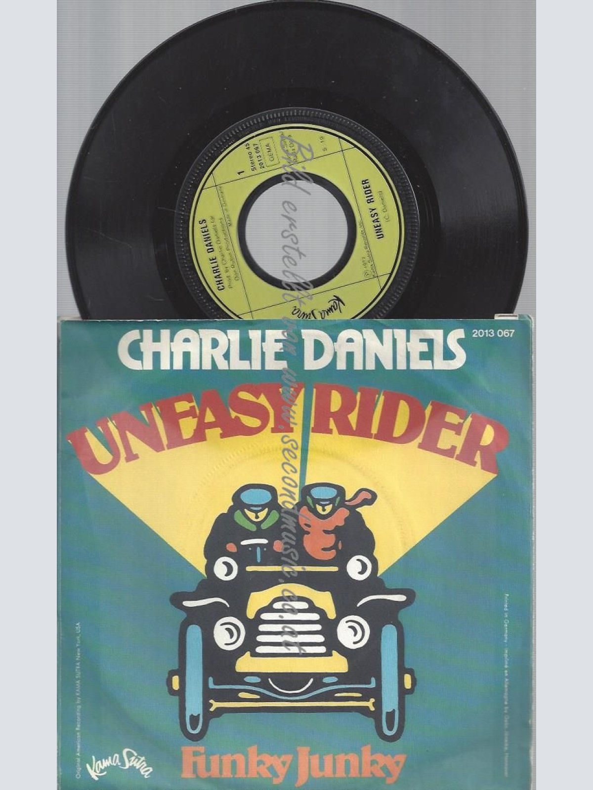 7"  Charlie Daniels  Uneasy Rider