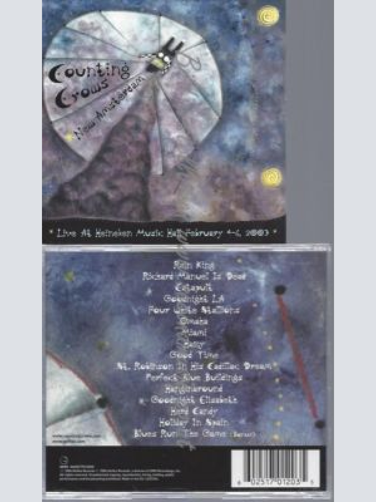 CD--COUNTING CROWS-NEW AMSTERDAM LIVE AT HEINEKEN MUSIC HALL