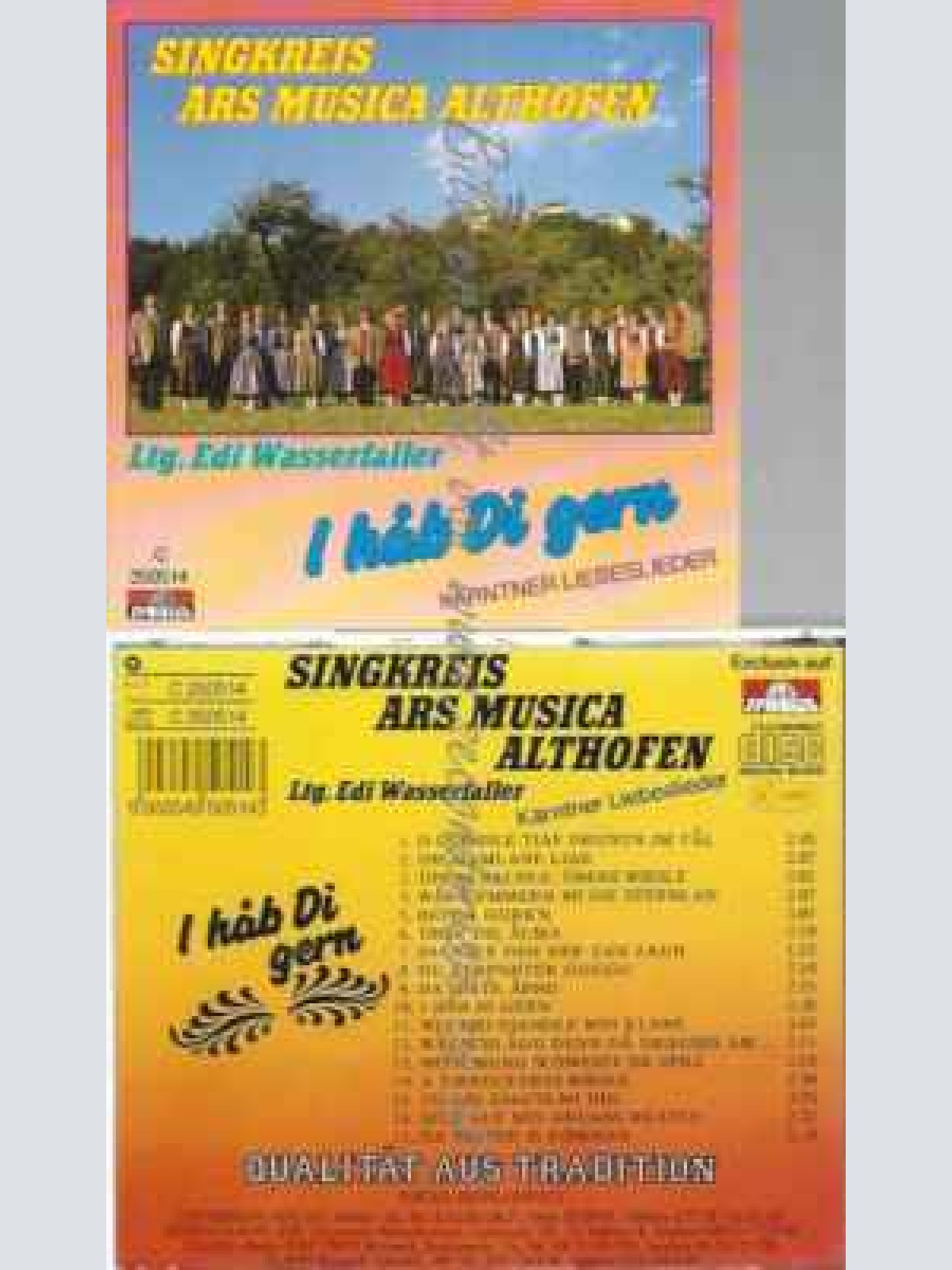 CD--SINGKREIS ARS MUSICA ALTHOFEN | --I HAB DI GERN