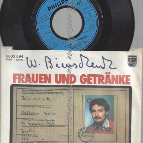 7"  WOLFRAM BIERSCHENK FRAUEN UND GETRÄNKE