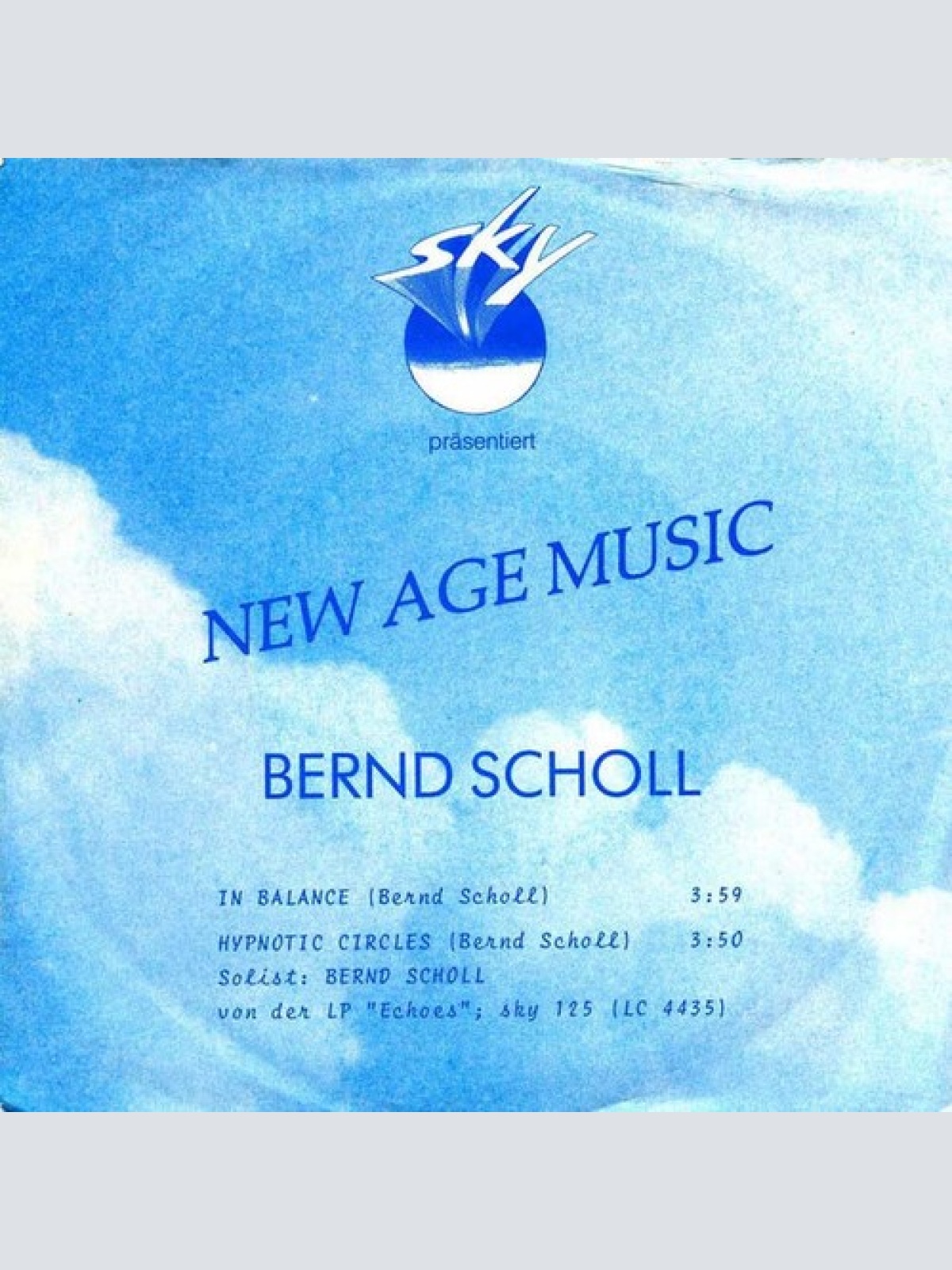 7", Promo Bernd Scholl - In Balance / Hypnotic Circles