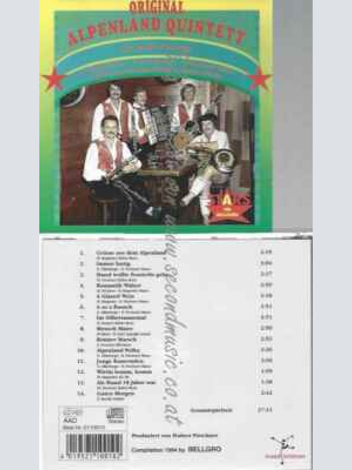 CD--/ ORIGINAL ALPENLAND QUINTETT -DIE GRÖßTEN ERFOLGE