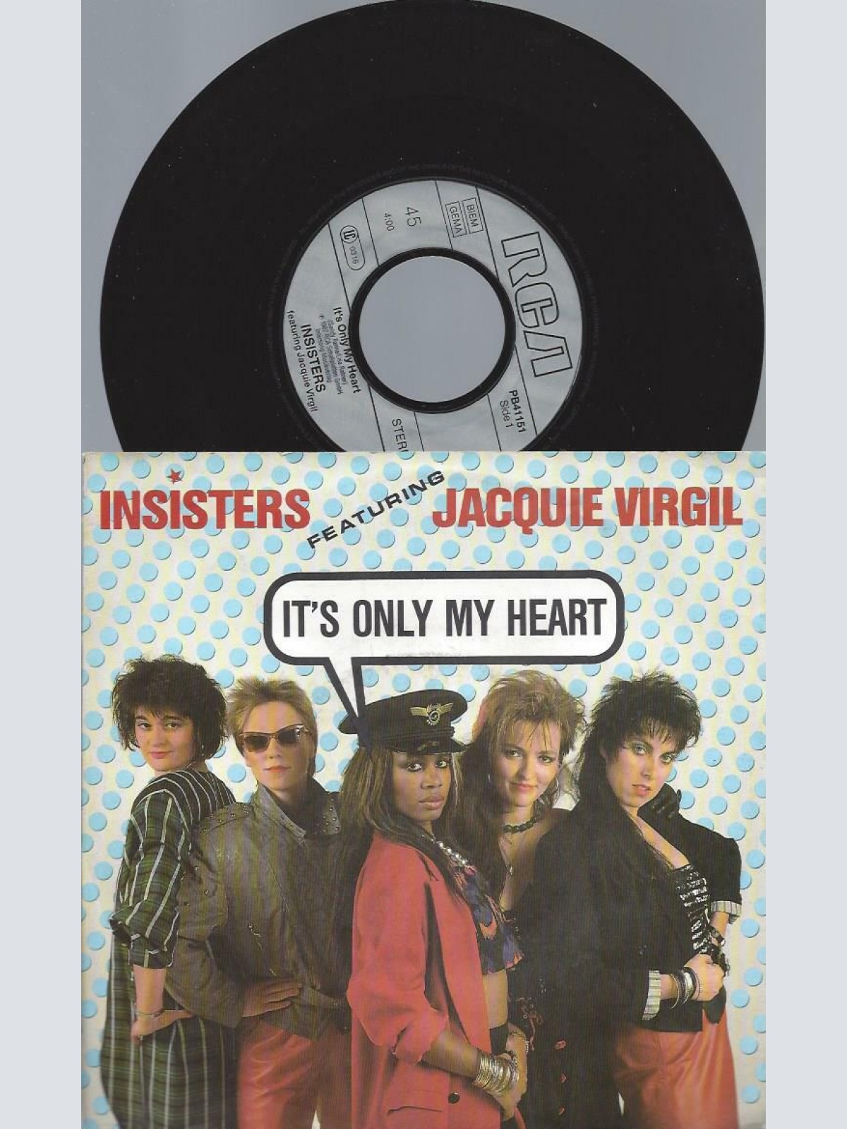 7"    Insisters Featuring Jacquie Virgil  It's Only My Heart