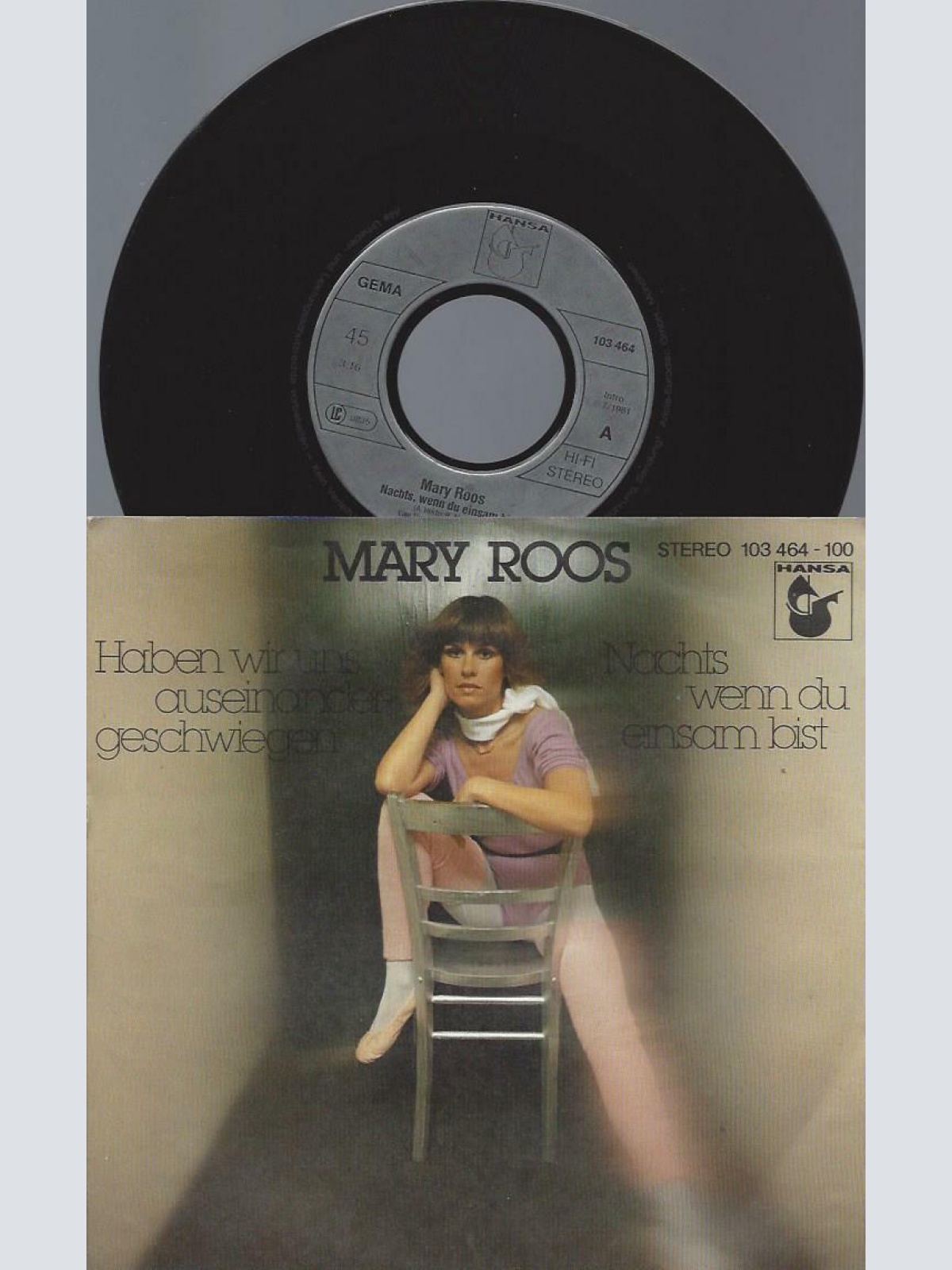 7" Mary Roos – Haben Wir Uns Auseinandergeschwiegen