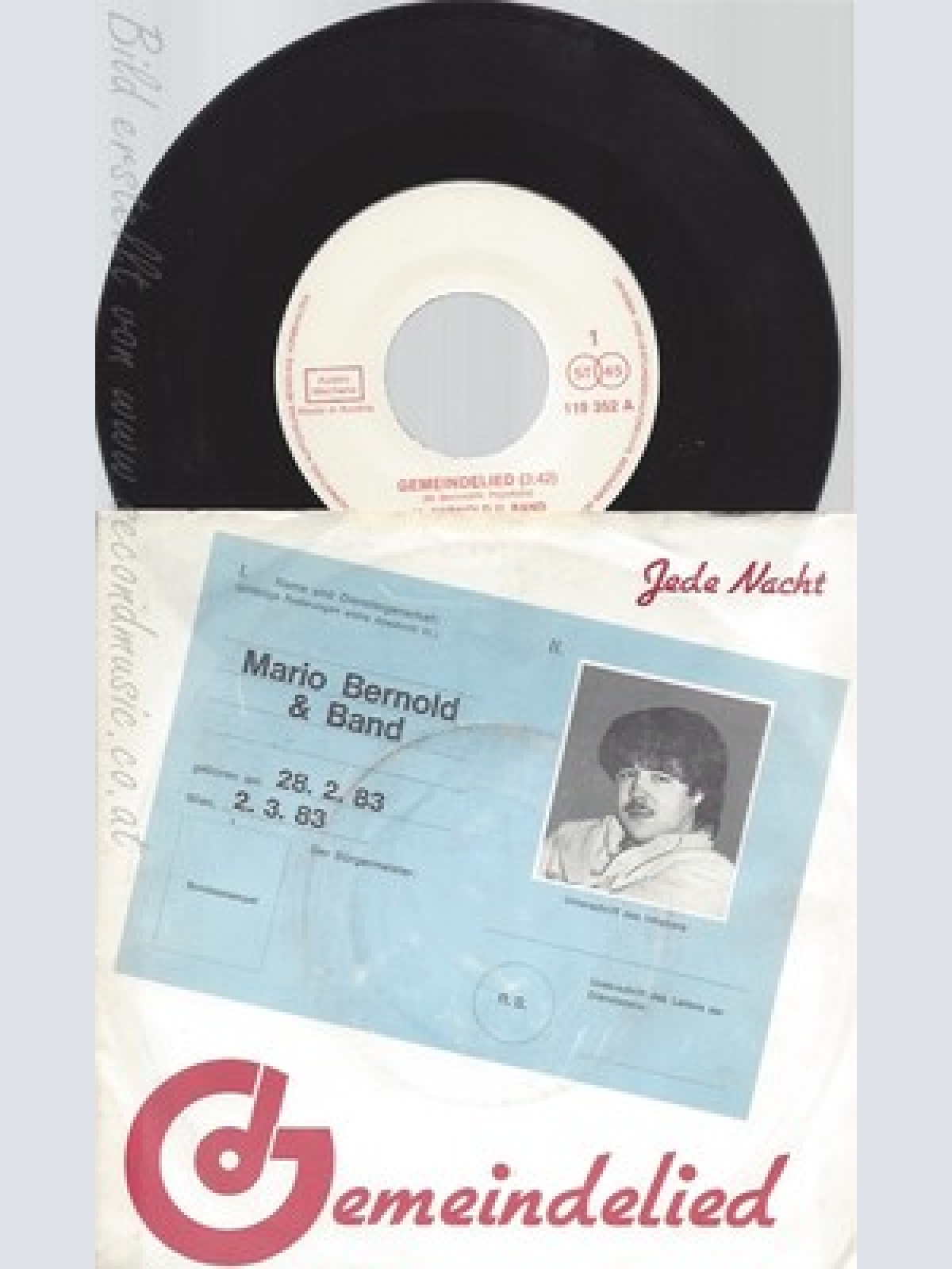 7" MARIO BERNOLD & BAND-- GEMEINDELIED