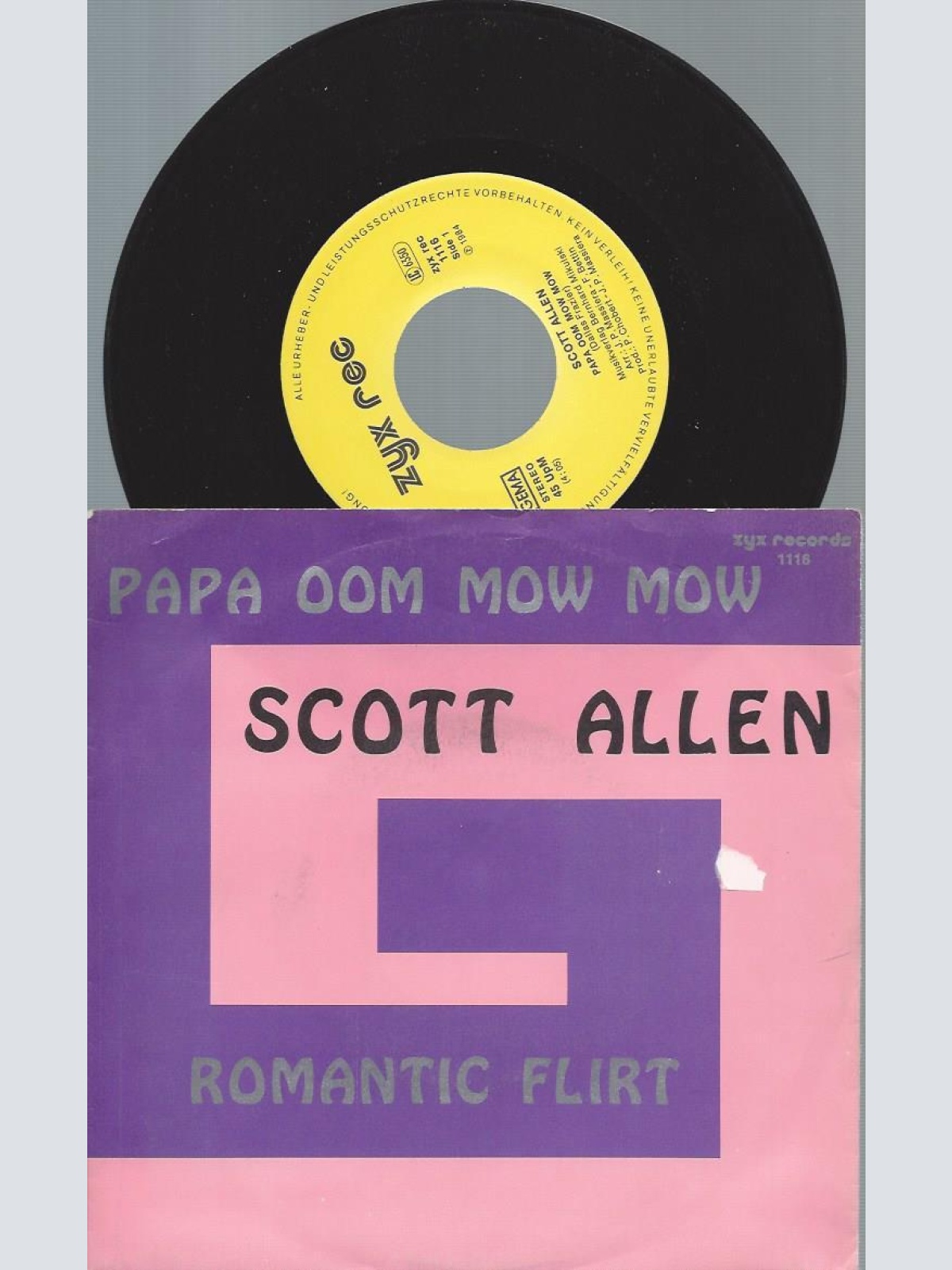 7"   Scott Allen – Papa Oom Mow Mow