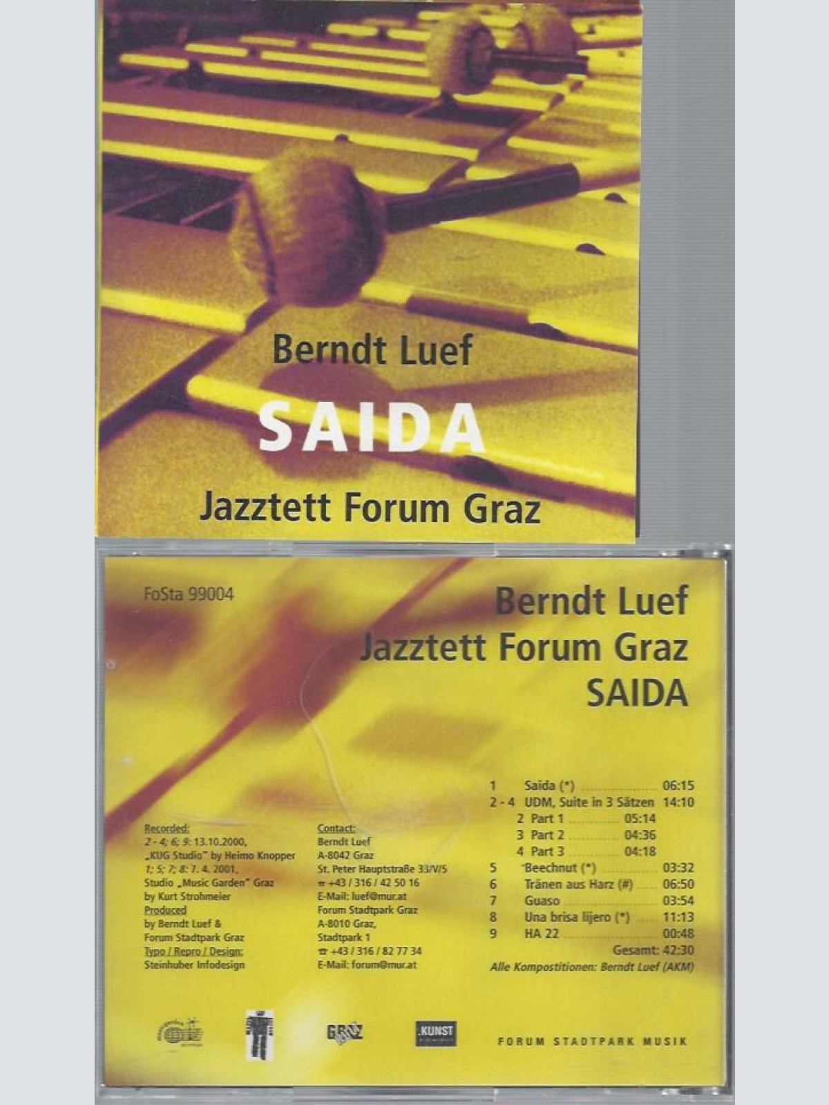 CD--BERNDT LUEF SAIDA JAZZTETT FORUM GRAZ