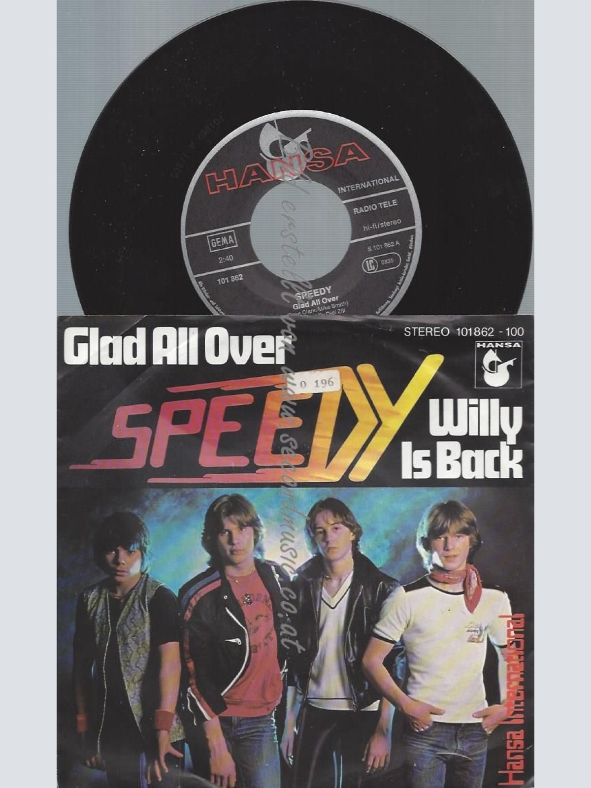 7"  Speedy   – Glad All Over