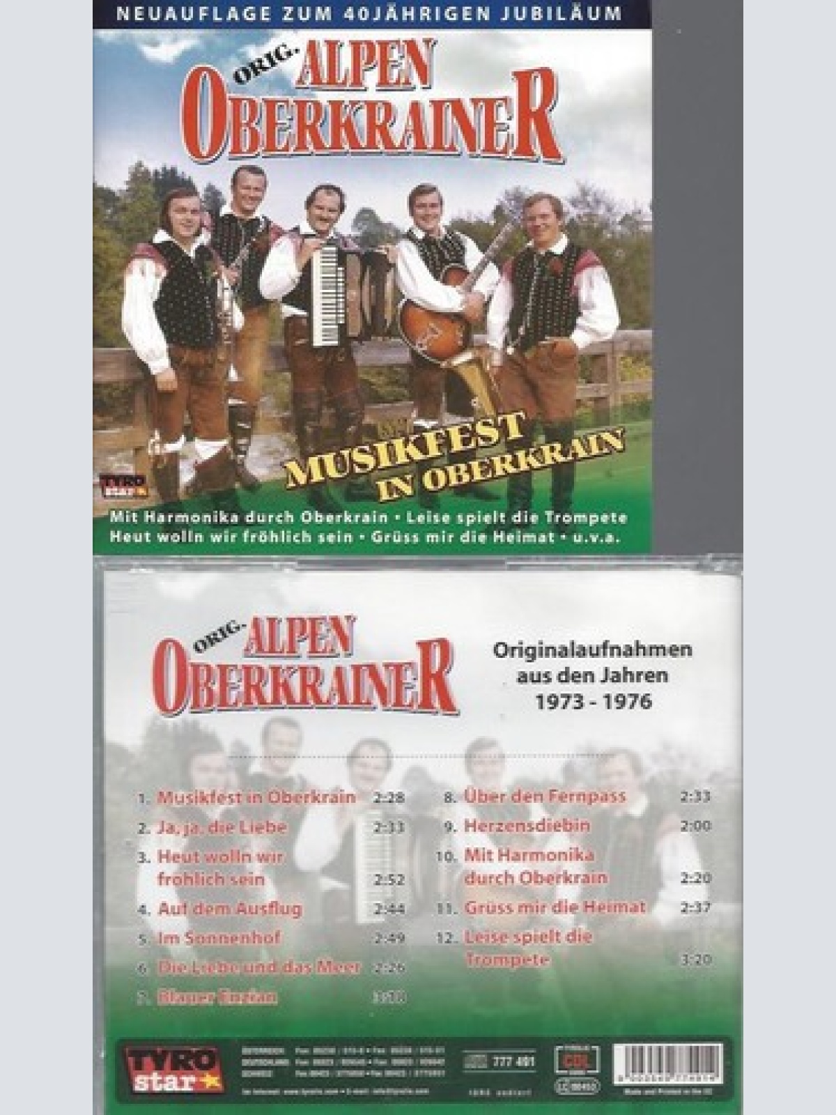 CD Musikfest in Oberkrain von Orig. Alpen Oberkrainer