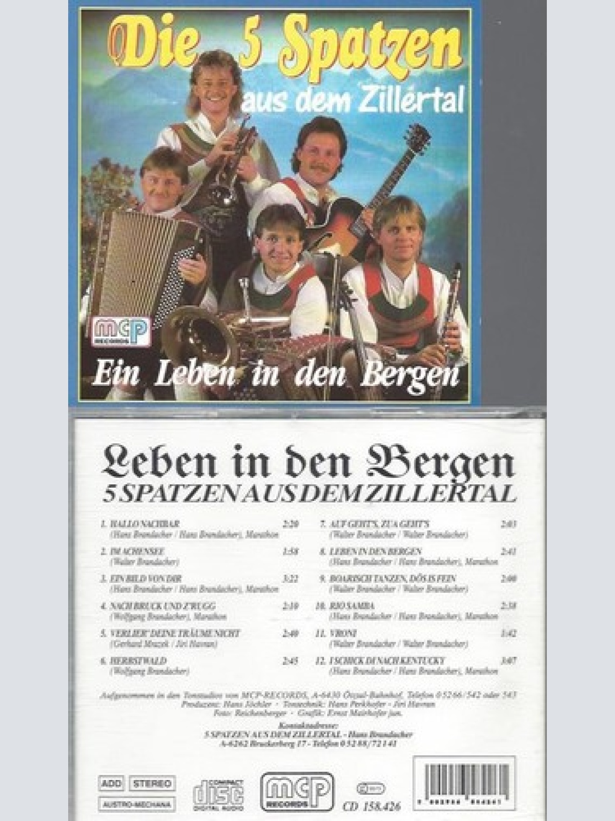 CD Ein Leben in den Bergen -- 5 Spatzen Aus Dem Zillertal