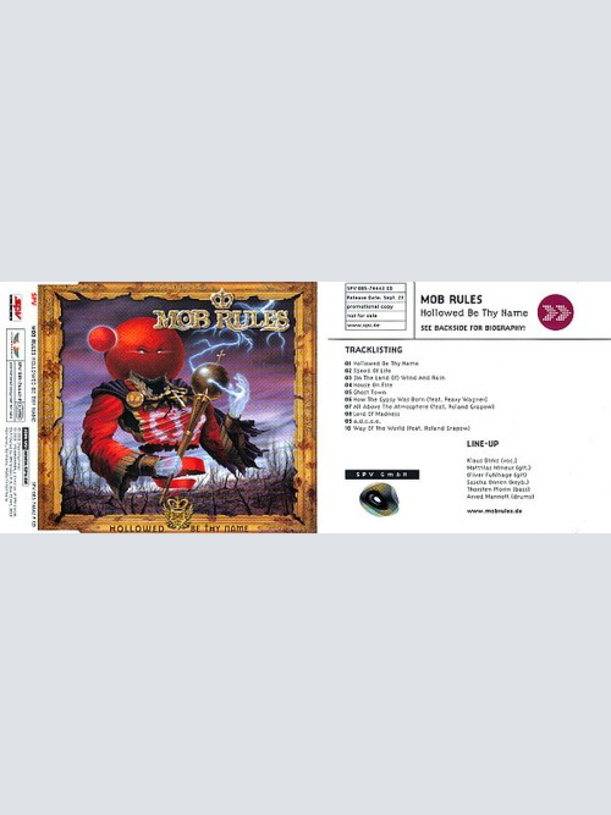 CD, Promo Mob Rules - Hollowed Be Thy Name