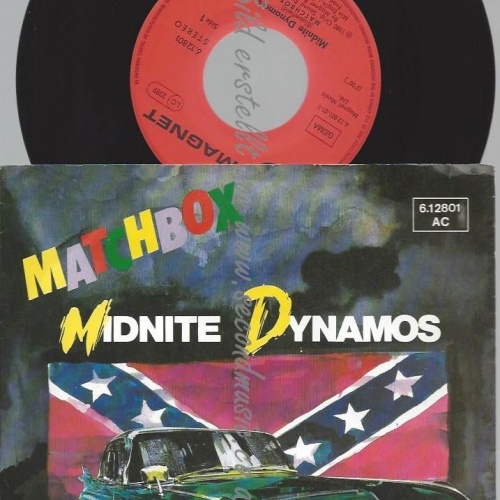 7"  Matchbox    Midnite Dynamos // PROMO BACKCOVER