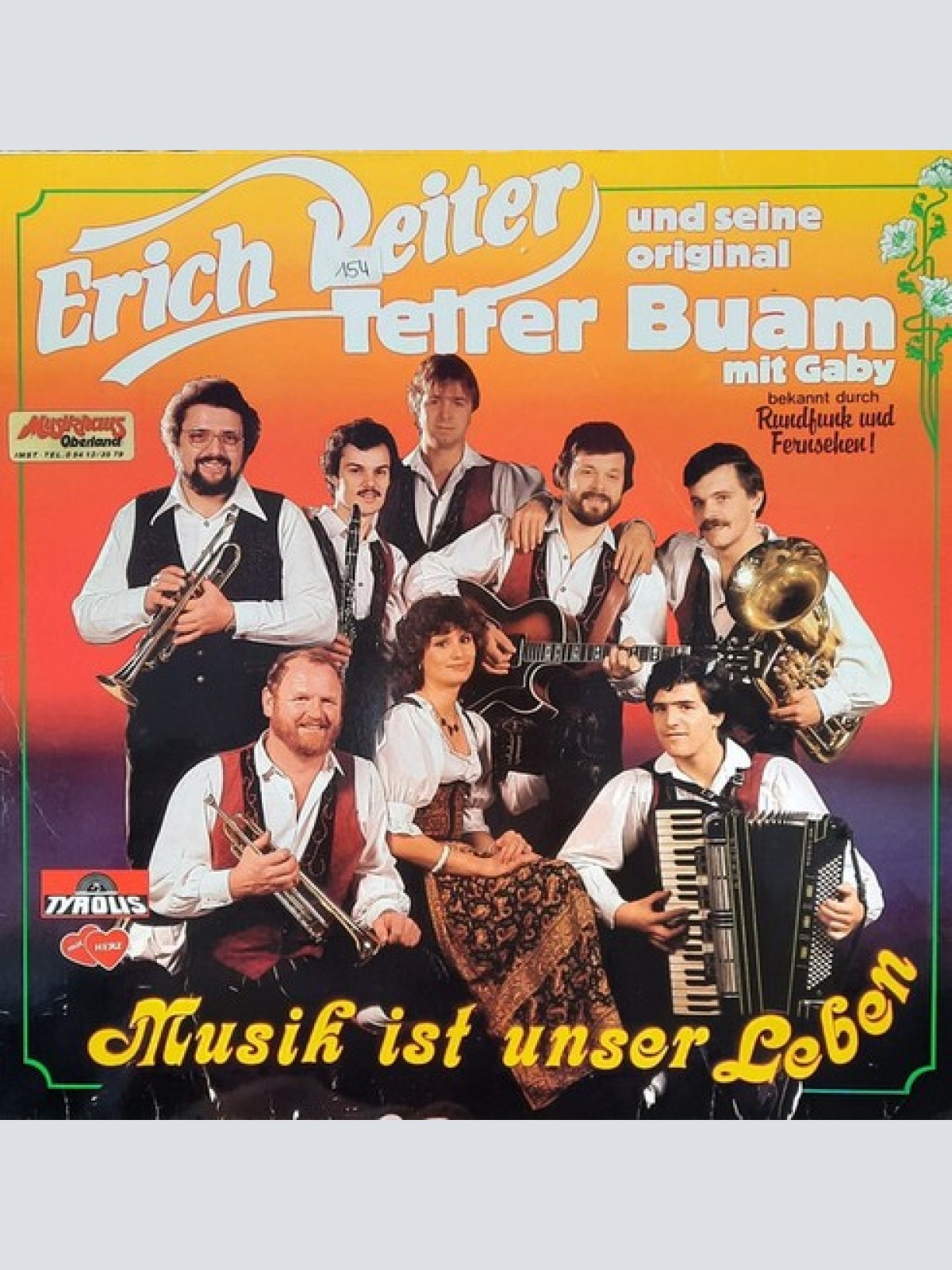 LP Erich Reiter Und Seine Orig. Telfer Buam - Musik Ist Unser Leben
