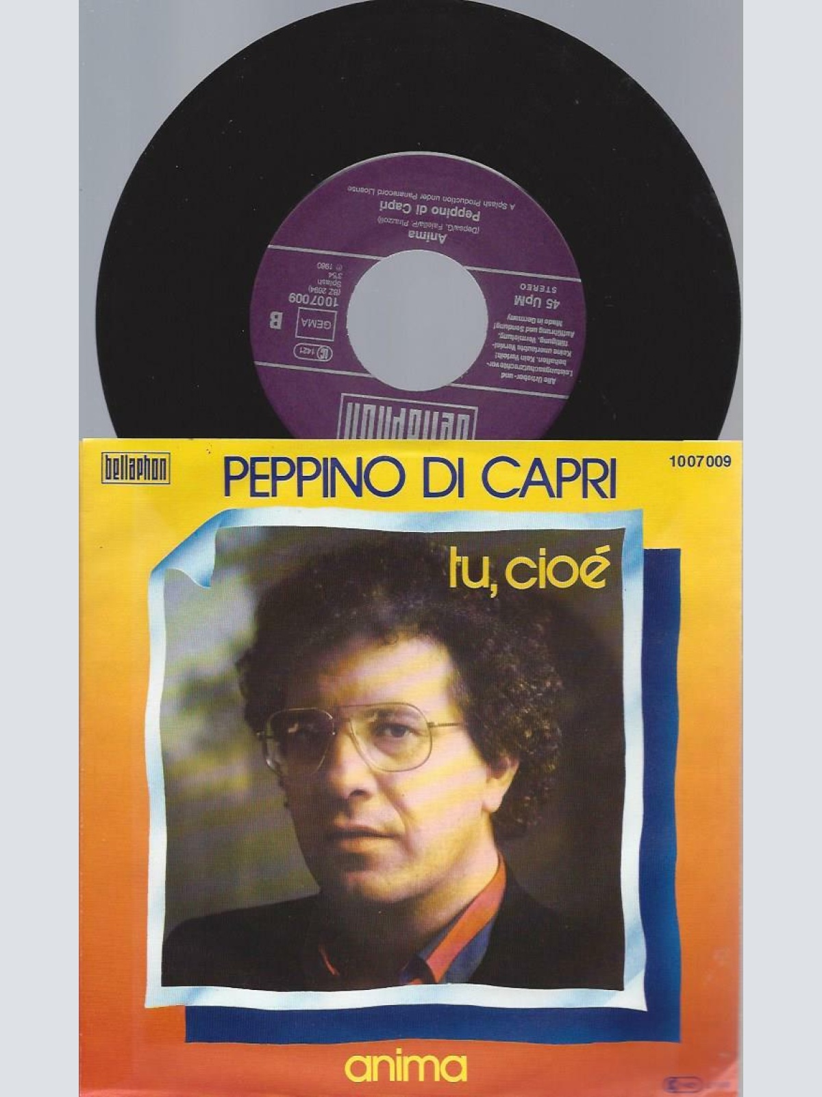 7"     Peppino Di Capri  Tu, Cioé