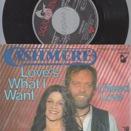 7"  Cashmere – Love's What I Want