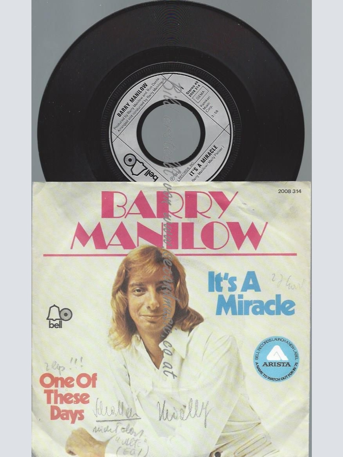 7"   Barry Manilow – It's A Miracle