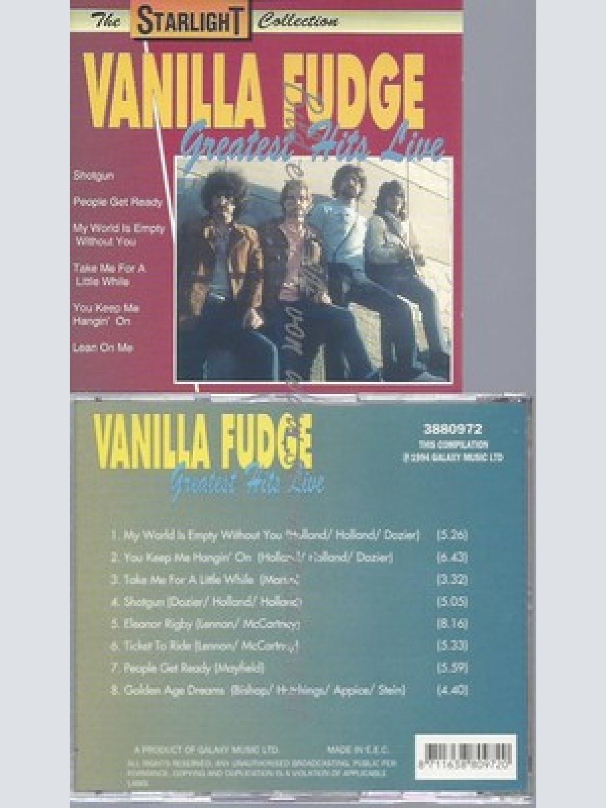 CD--VANILLA FUDGE--GREATEST HITS LIVE