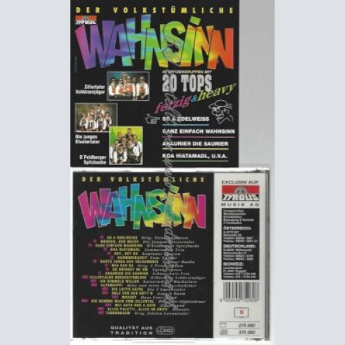 CD--/ VARIOUS | --DER VOLKSTÜMLICHE WAHNSINN
