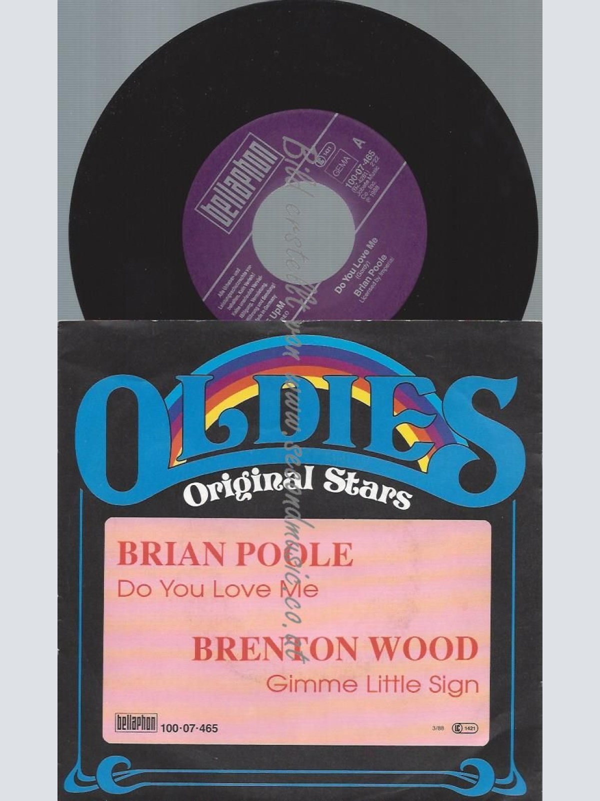7"  Brian Poole / Brenton Wood  Do You Love Me / Gimme Little Sign