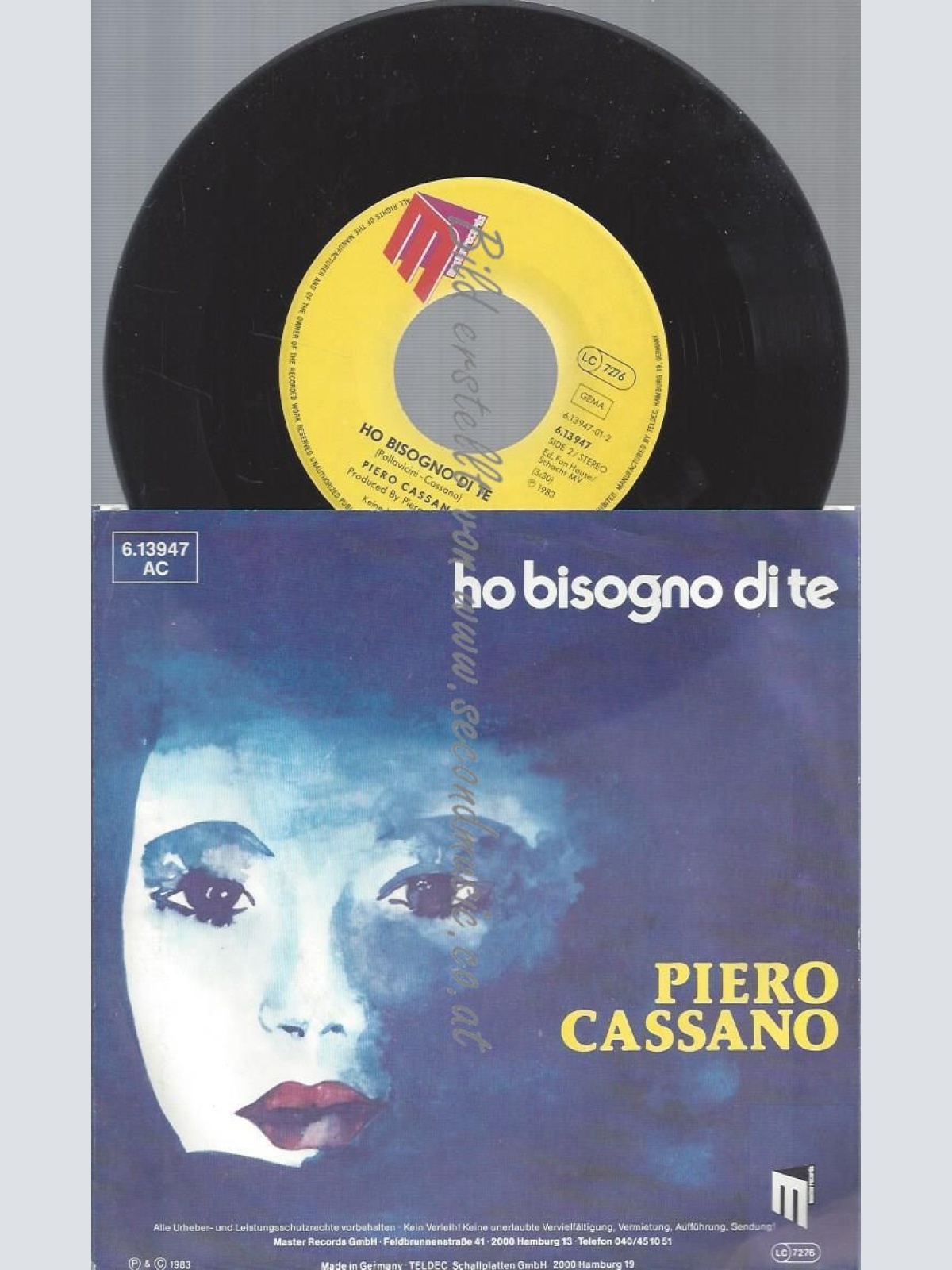 7"   Piero Cassano – Donna Blu