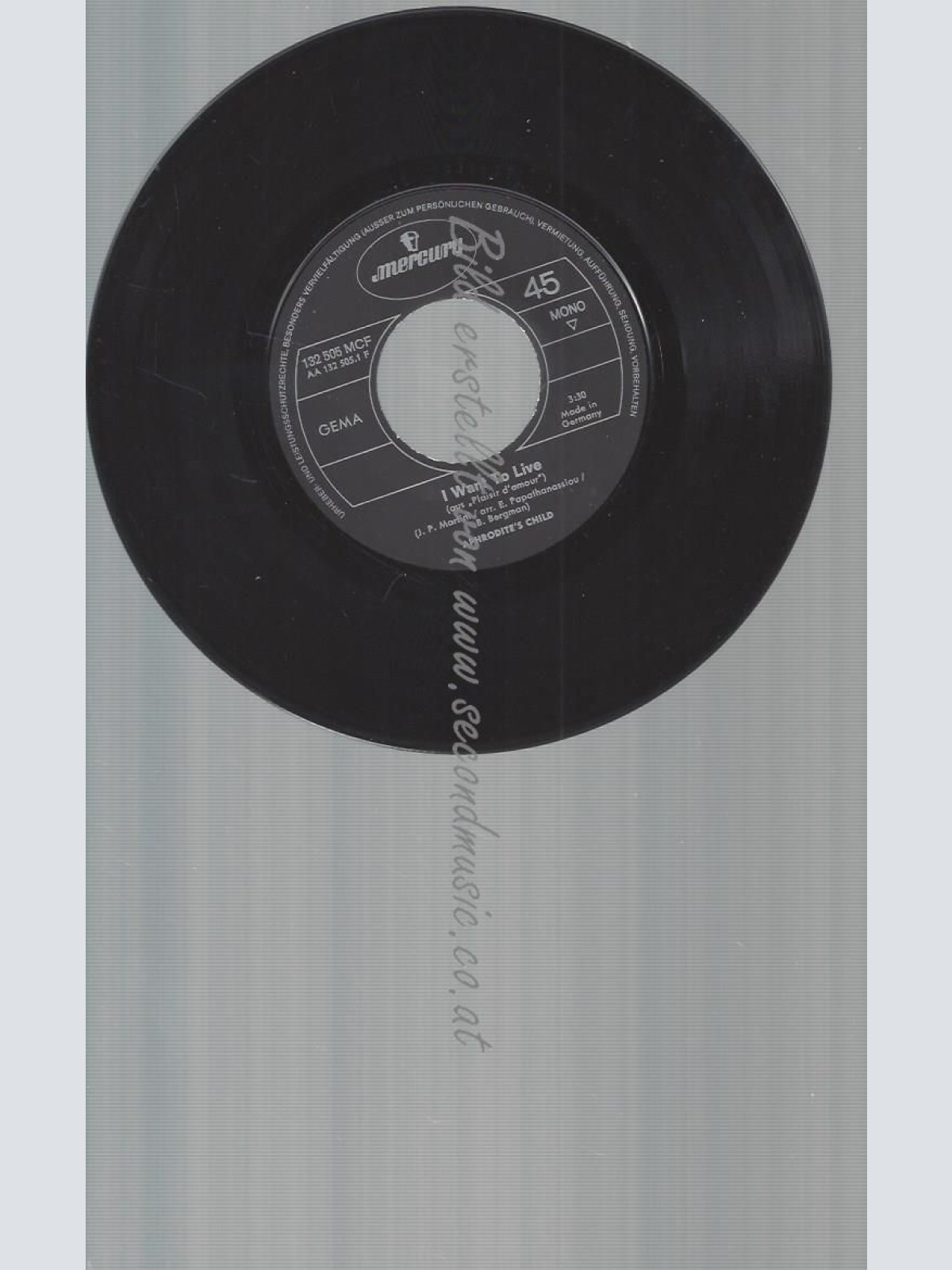 7"   Aphrodite's Child  I Want To Live