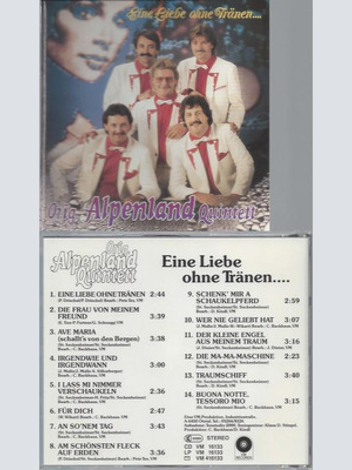 CD--ORIG ALPENLAND QUINTETT EINE LIEBE OHNE TRÄNEN