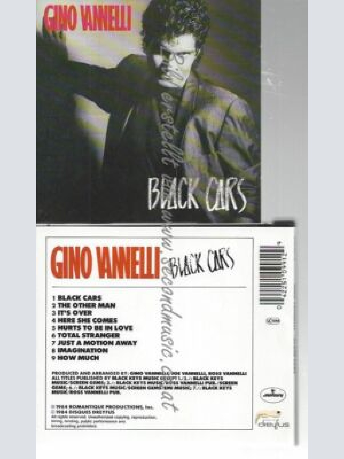 CD--GINO VANNELLI--BLACK CARS