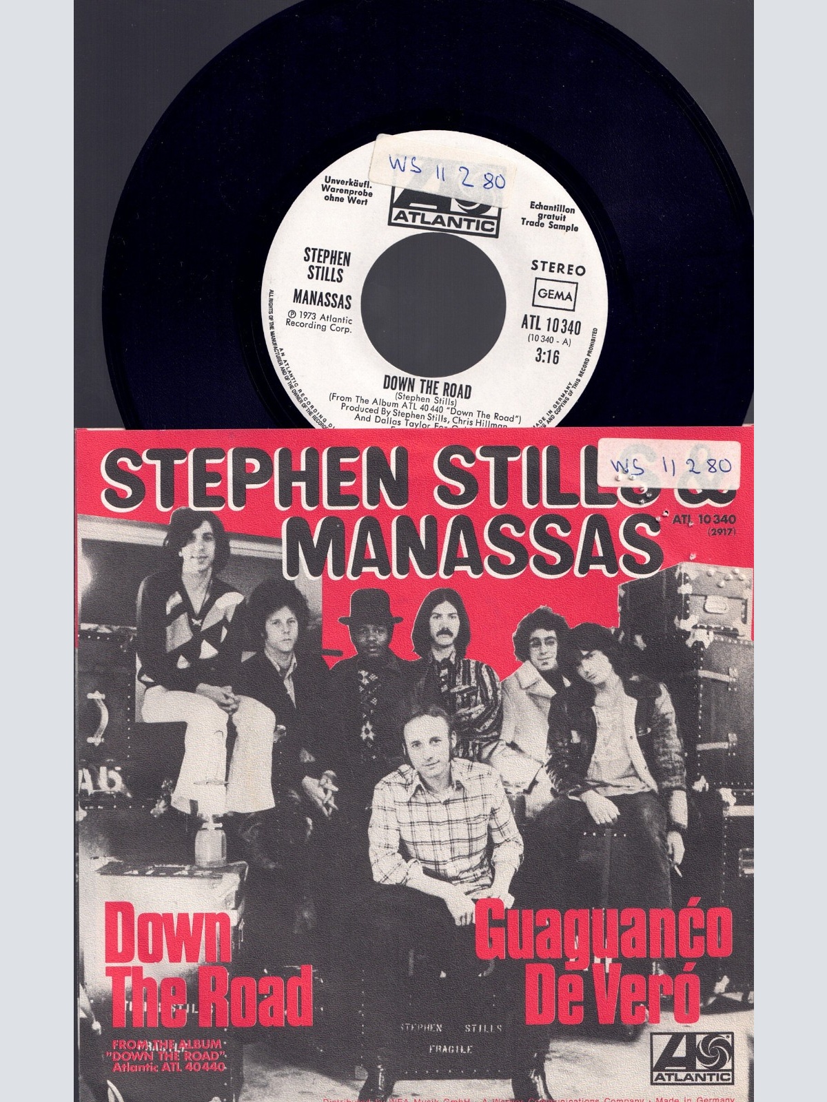 7" Stephan Stills Manassas Down the Road    Promo
