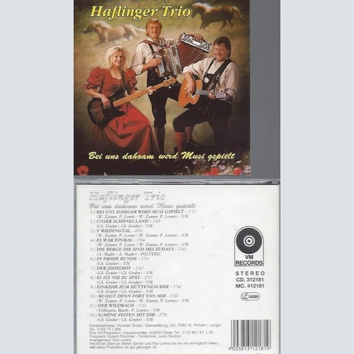 CD   Haflinger Trio //  Bei uns dahoam wird Musi gspielt