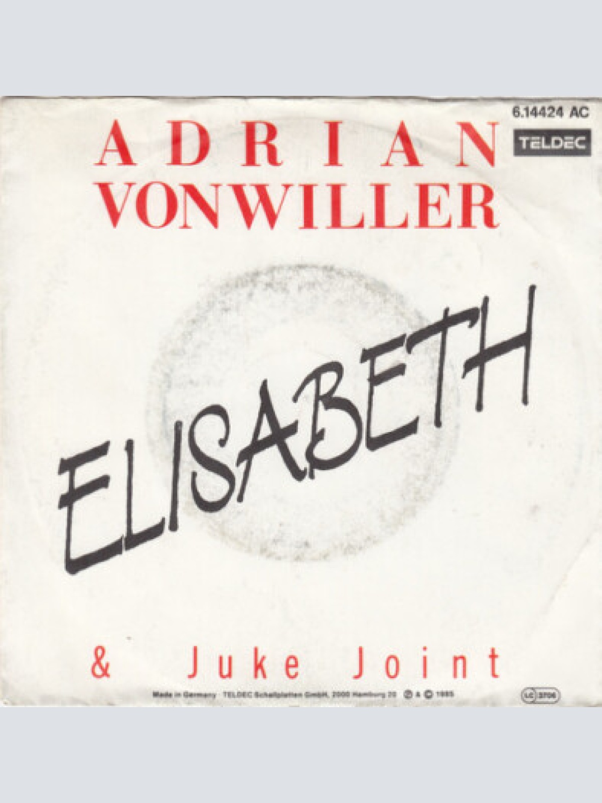 7", Single Adrian Vonwiller & Juke Joint* - Elisabeth